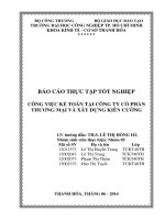 công việc kế toán tại công ty cổ phần thương mại và xây dựng kiên cường