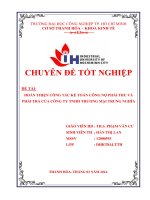 hoàn thiện công tác kế toán công nợ phải thu và phải trả của công ty tnhh thương mại trung nghĩa