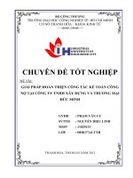 giải pháp hoàn thiện công tác kế toán công nợ tại công ty tnhh xây dựng và thương mại đức minh