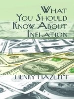 what you should know about inflation (second edition, c1965), by henry hazlitt