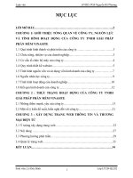 thực trạng hoạt động của công ty tnhh giải pháp phần mềm vinasite