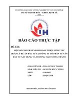 bản nộp.một số giải pháp nhằm hoàn thiện công tác quản lý dự án đầu tư tại công ty cổ phần tư vấn đầu tư xây dựng và thương mại tường thành