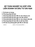 Kế toán góp vốn liên doanh và đầu tư dài hạn