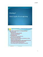 Bài giảng chương 4  quản lý nguồn vốn của ngân hàng