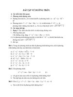 BÀI tập về ĐƯỜNG TRÒN