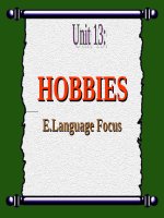 bài giảng tiếng anh 11 unit 13 hobbies