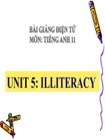 bài giảng tiếng anh 11 unit 5 illiteracy