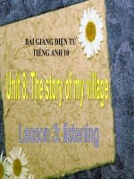 bài giảng tiếng anh 10 unit 8 the story of my village