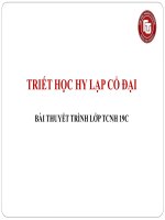 TRIẾT HỌC HY LẠP CỔ ĐẠI