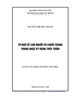 Từ ngữ về con người và chiến tranh trong Nhật ký Đặng Thùy Trâm