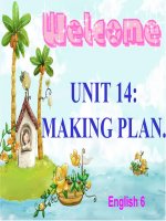 bài giảng tiếng anh 6 unit 14 making plans