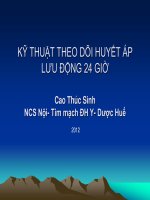 kỹ thuật theo dõi huyết áp lưu động 24 giờ