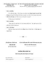 ĐỀ THI TUYỂN SINH vào 10 CHUYÊN văn năm 2012 2013