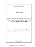 Hướng dẫn học sinh ôn tập củng cố kiến thức chương sóng cơ và sóng âm Vật lý 12 cơ bản với sự hỗ trợ của Bản đồ tư duy