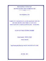 Nghiên cứu ảnh hưởng của lượng đạm dạng viên nén đến sinh trưởng, phát triển và năng suất giống ngô c919 và NK6326 tại hoằng hoá   thanh hoá
