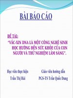 vắc-xin dna là một công nghệ sinh học hướng đến sức khỏe của con người và thử nghiệm lâm sàng
