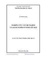 Nghiên cứu vấn đề nghèo và giảm nghèo ở tỉnh Yên Bái