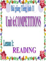 bài giảng tiếng anh 11 unit 6 competitions