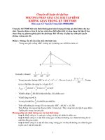 Phương pháp giải các bài tập hình học không gian