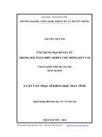 Ứng dụng đại số gia tử trong bài toàn điều khiển chủ động kết cấu