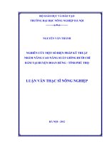 Nghiên cứu một số biện pháp kỹ thuật nhằm nâng cao năng suất giống bưởi chí đám tại huyện đoan hùng, tỉnh phú thọ