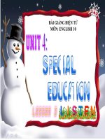bài giảng tiếng anh 10 unit 4 special education