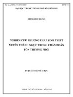 Nghiên cứu phương pháp sinh thiết xuyên thành ngực trong chẩn đoán tổn thương phổi