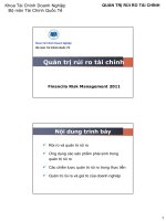 quản trị rủi ro tài chính