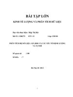 BÀI TẬP LỚN KINH TẾ LƯỢNG VÀ PHÂN TÍCH DỮ LIỆU PHÂN TÍCH BỘ SỐ LIỆU: GIÁ BĐS VÀ CÁC YẾU TỐ ĐỊNH LƯỢNG VÀ VỊ THẾ