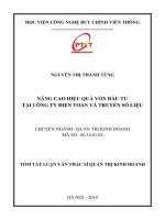 NÂNG CAO HIỆU QUẢ VỐN ĐẦU TƯ TẠI CÔNG TY ĐIỆN TOÁN VÀ TRUYỀN SỐ LIỆU