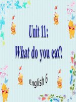 bài giảng tiếng anh 6 unit 11 what do you eat