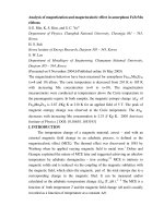 Analysis of magnetization and magnetocaloric effect in amorphous fezrmn ribbons