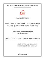 PHÁT TRIỂN NGUỒN NHÂN LỰC TẠI HỌC VIỆN CÁN BỘ QUẢN LÝ XÂY DỰNG VÀ ĐÔ THỊ