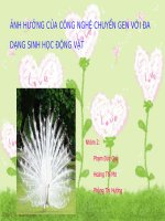 ảnh hưởng của công nghệ chuyển gen với đa dạng sinh học động vật