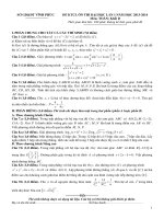 đề thi thử đại học môn toán có đáp án năm 2014 khối d