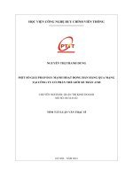 MỘT SỐ GIẢI PHÁP ĐẨY MẠNH HOẠT ĐỘNG BÁN HÀNG QUA MẠNG TẠI CÔNG TY CỔ PHẦN THẾ GIỚI SỐ TRẦN ANH