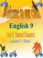 bài giảng tiếng anh 9 unit 9 natural disasters