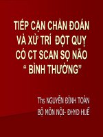 tiếp cận chẩn đoán và xử trí đột quỵ có ct scan sọ não bình thường