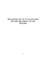 Bài giảng xử lý và luận giải  số liệu địa hóa các đá magma