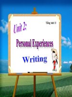 bài giảng tiếng anh 11 unit 2 personal experiences