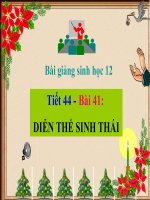 bài giảng sinh học 12 bài 41 diễn thế sinh thái