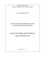 Khảo sát động học robot song song bằng phương pháp đổi biến số