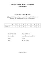 Báo cáo thực hành tự động điều chỉnh và điều khiển hệ động lực