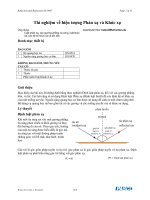 Thí nghiệm về hiện tượng phản xạ và khúc xạ