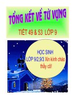 Tổng kết từ vựng tiết 1 văn 9