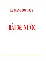 bài giảng hóa học 8 bài 36 nước