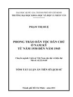 phong trào dân tộc dân chủ ở nam kỳ từ năm 1930 đến năm 1945