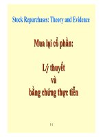 mua lại cổ phần bằng chứng lý thuyết và thực tiễn