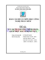 xây dựng chương trình phân lịch trực bác sĩ bệnh viện