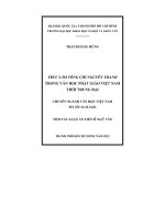 TRÚC LÂM TÔNG CHỈ NGUYÊN THANH TRONG VĂN HỌC PHẬT GIÁO VIỆT NAM THỜI TRUNG ĐẠI